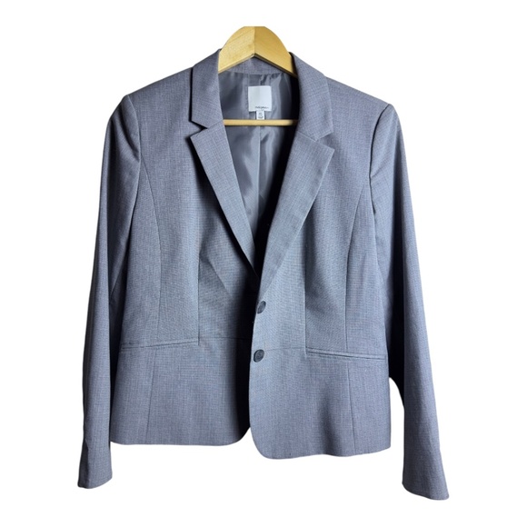 Halogen Jackets & Blazers - Halogen Women's Gray Two Button Closure Blazer Size 12P